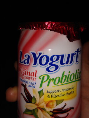 La yogurt, original lowfat yogurt, vanilla