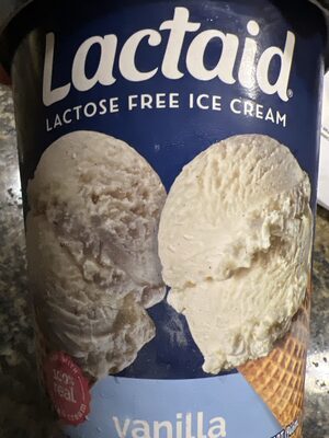 Lactose free vanilla ice cream