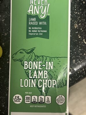 lamb chops, bone in, loin,