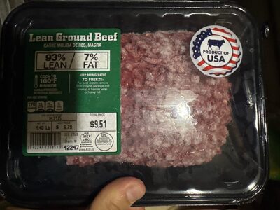 Lean Ground Beef 93% Lean 7% Fat
