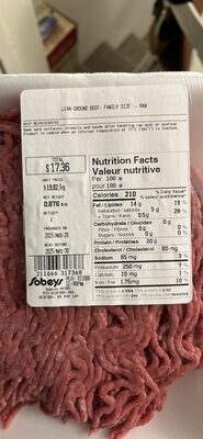 LEAN GROUND BEEF, FAMILY SIZE, RAW