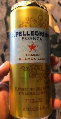 Lemon & lemon zest flavored mineral water, lemon & lemon zest