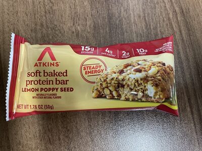 Lemon Poppy Seed Baked Protein Bar
