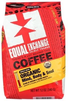 Light roast organic mind, body & soul whole bean arabica coffee