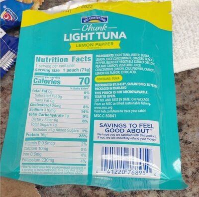 Light tuna lemon pepper