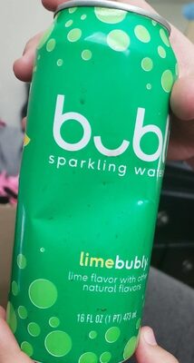 Lime enhanced sparkling water