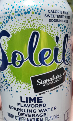 Lime sparkling water