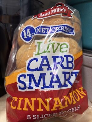 Live Carb Smart Cinnamon Sliced Bagels