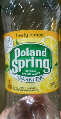 Lively lemon sparkling natural spring water, lively lemon