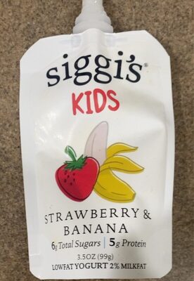 Low fat strawberry banana kid’s yogurt