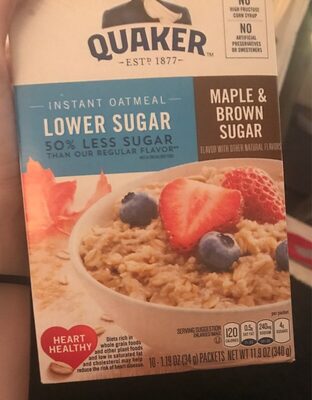 Lower Sugar Maple & Brown Sugar Instant Oatmeal
