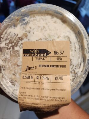Lowes Grocery Rotisserie Chicken Salad