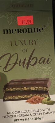 Luxury Of Dubai Milk Chocolate Filled With Pistachio Cream And Crispy Kadayif