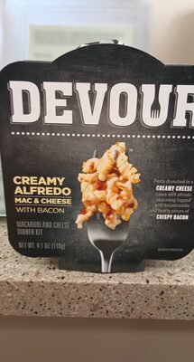 Mac & cheese with bacon, macaroni and cheese dinner, creamy alfredo