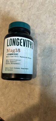 Mag18 + VITAMIN D3/K2 Whole Food Multi Magnesium Chelate