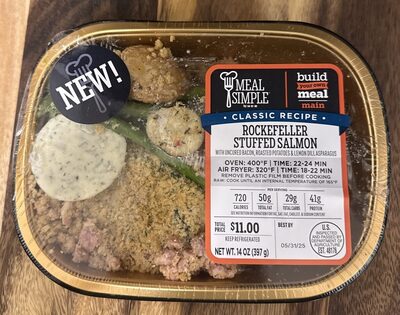 Male Simple Rockefeller Stuffed Salmon