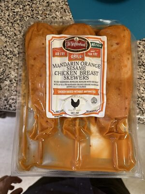 Mandarin Orange Sesame Chicken Breast Skewers