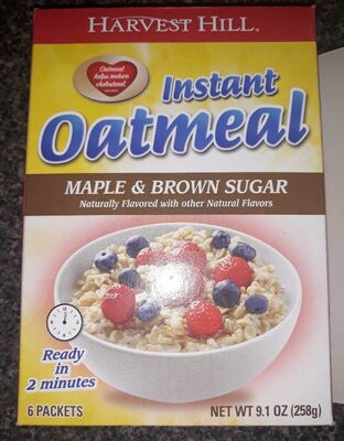 maple and brown sugar instant oatmeal