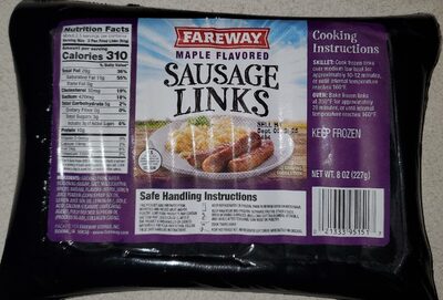 Maple Flavored Pork Sausage Links