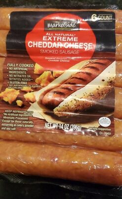 Marketside All Natural Extreme Cheddar Cheese Smoked Sausages