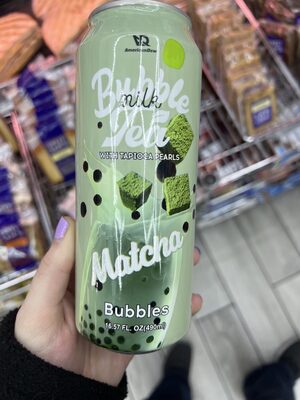 Matcha Bubble Milk Tea With Tapioca Pearls