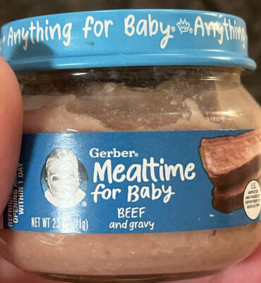 Mealtime for Baby Beef and gravy