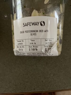 Mediterranean Orzo Salad from Safeway Deli