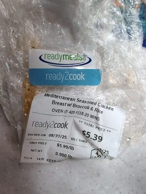 Mediterranean Seasoned Chicken Breast With Broccoli And Rice