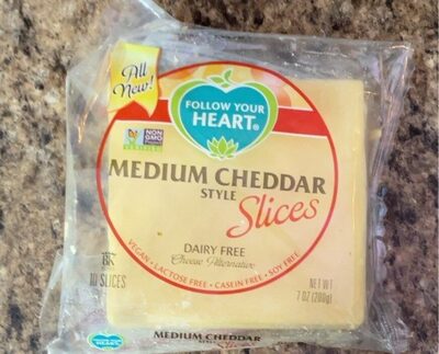 Medium Cheddar Style Cheese Alternative Slices