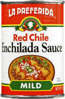 Mexican foods red chile enchilada sauce
