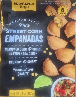 Mexican style mini street corn empanadas