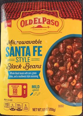 Microwavable Santa Fe Style Black Beans