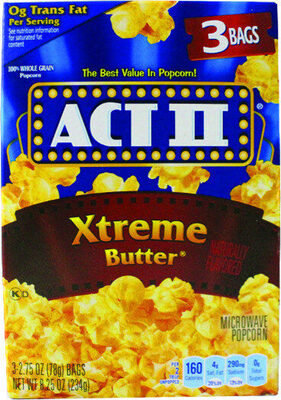 Microwave popcorn xtreme butter
