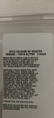 MILD SAUSAGE W/ ROASTED VEGGIES + PESTO BUTTER