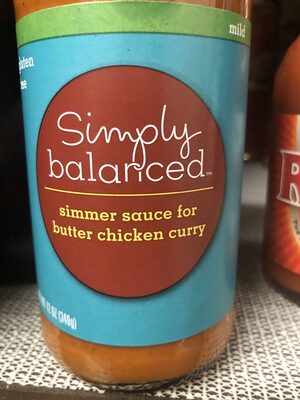 Mild simmer sauce for butter chicken curry, mild