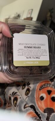 MILK CHOCOLATE COVERED GUMMI BEARS