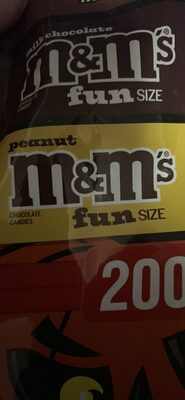 milk chocolate m&m's fun size + peanut m&m's fun size chocolate candies