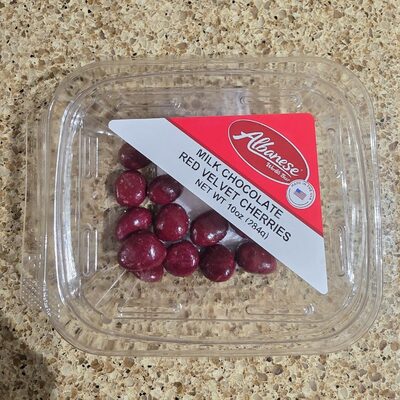 Milk Chocolate Red velvet cherries