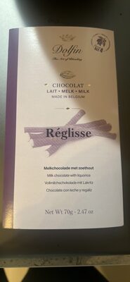 Milk chocolate with liquorice