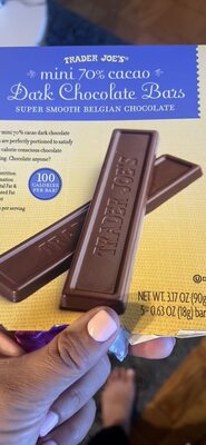 mini 70% cacao Dark Chocolate Bars