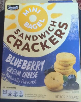 Mini Bagel Sandwich Crackers Blueberry Cream Cheese