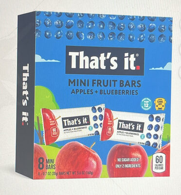 Mini Fruit Bars Apples + Blueberries