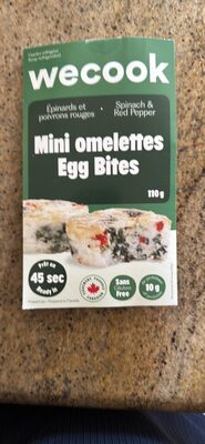 Mini omelettes Egg Bites Spinach & Red Pepper
