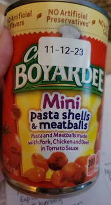 Mini pasta shells & meatballs