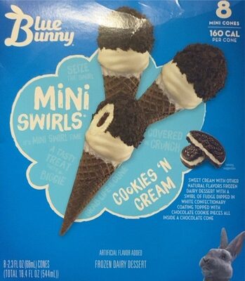 Mini swirls sweet cream flavored reduced fat