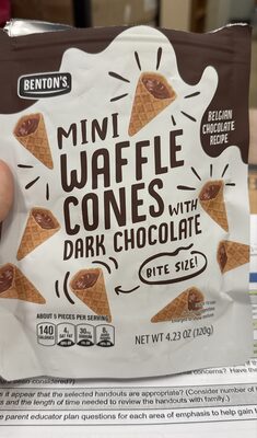Mini Waffle Cones with Dark Chocolate