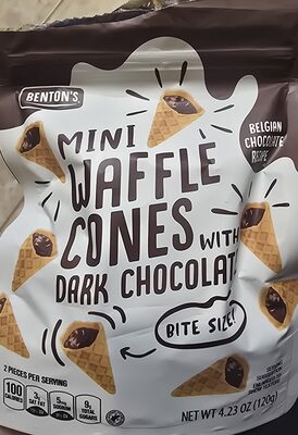 Mini Waffle Cones With Dark Chocolate