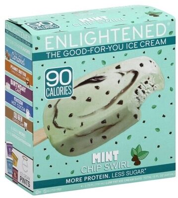 Mint chip swirl light ice cream bars