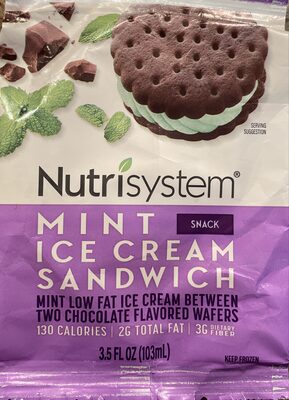 Mint ice cream sandwich