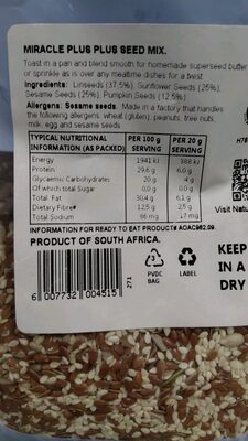 MIRACLE PLUS PLUS SEED MIX.